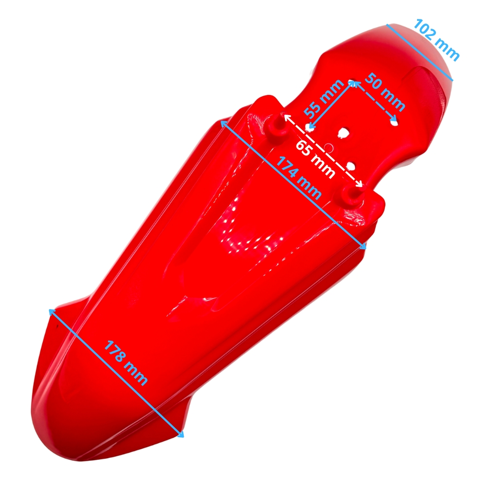 Este guardabarro no solo mejora la estética de tu moto, sino que también proporciona una excelente protección contra el barro, el agua y otros residuos, asegurando una conducción más limpia y segura.